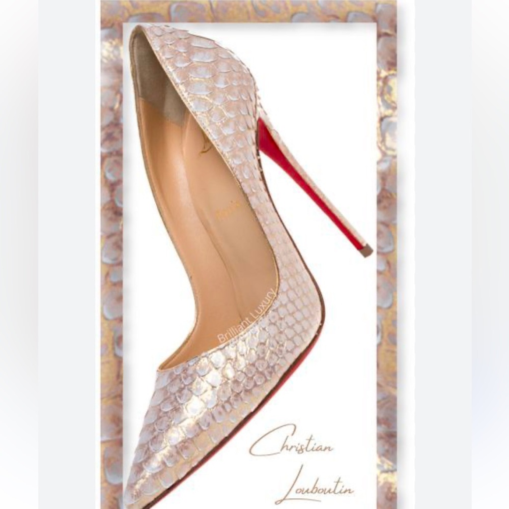So Kate white gold python snakeskin 
Size 39 brand new 
Dust bag no box